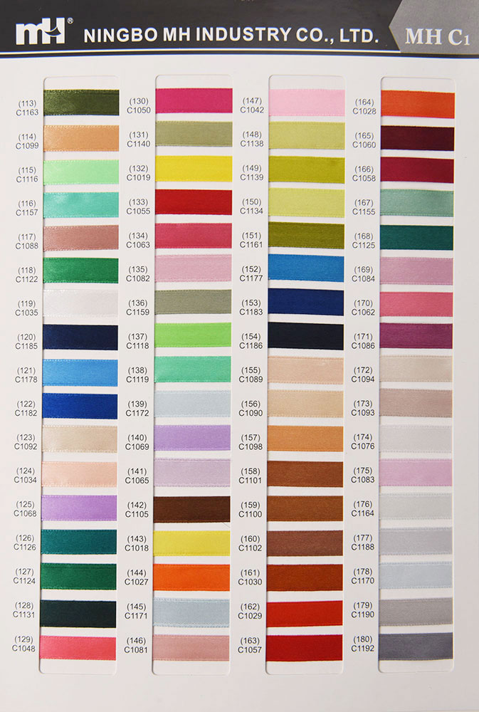 Satin Ribbon ColorCard