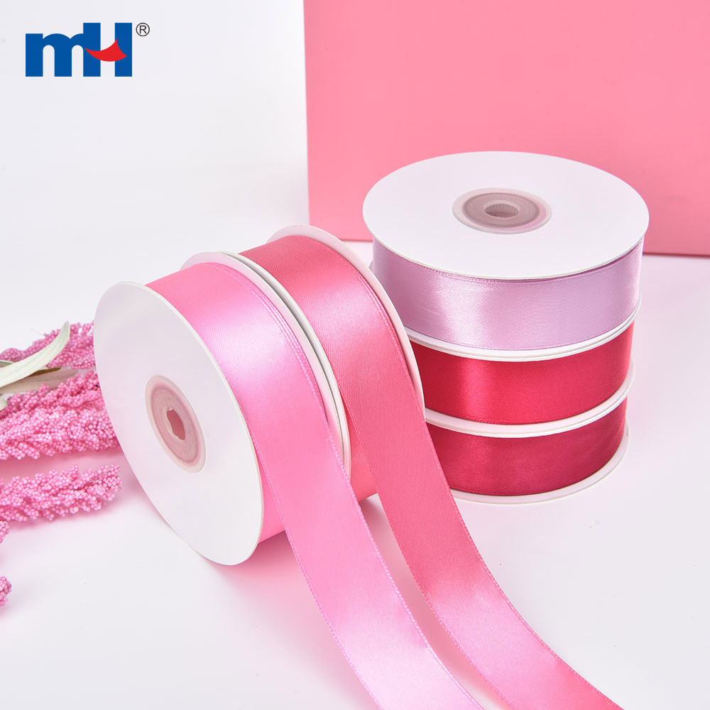 Polyester Double Face Satin Red Shine Ribbon
