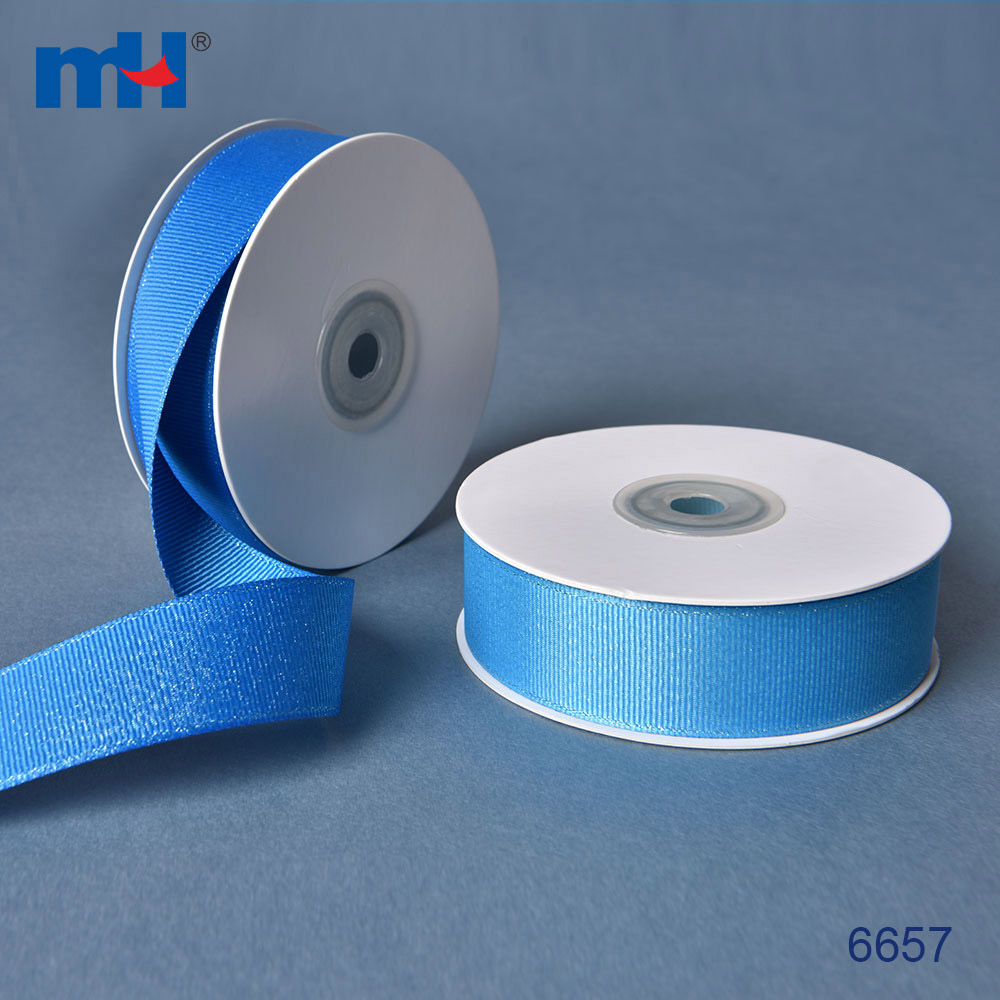 Silver Purl Grosgrain Ribbon