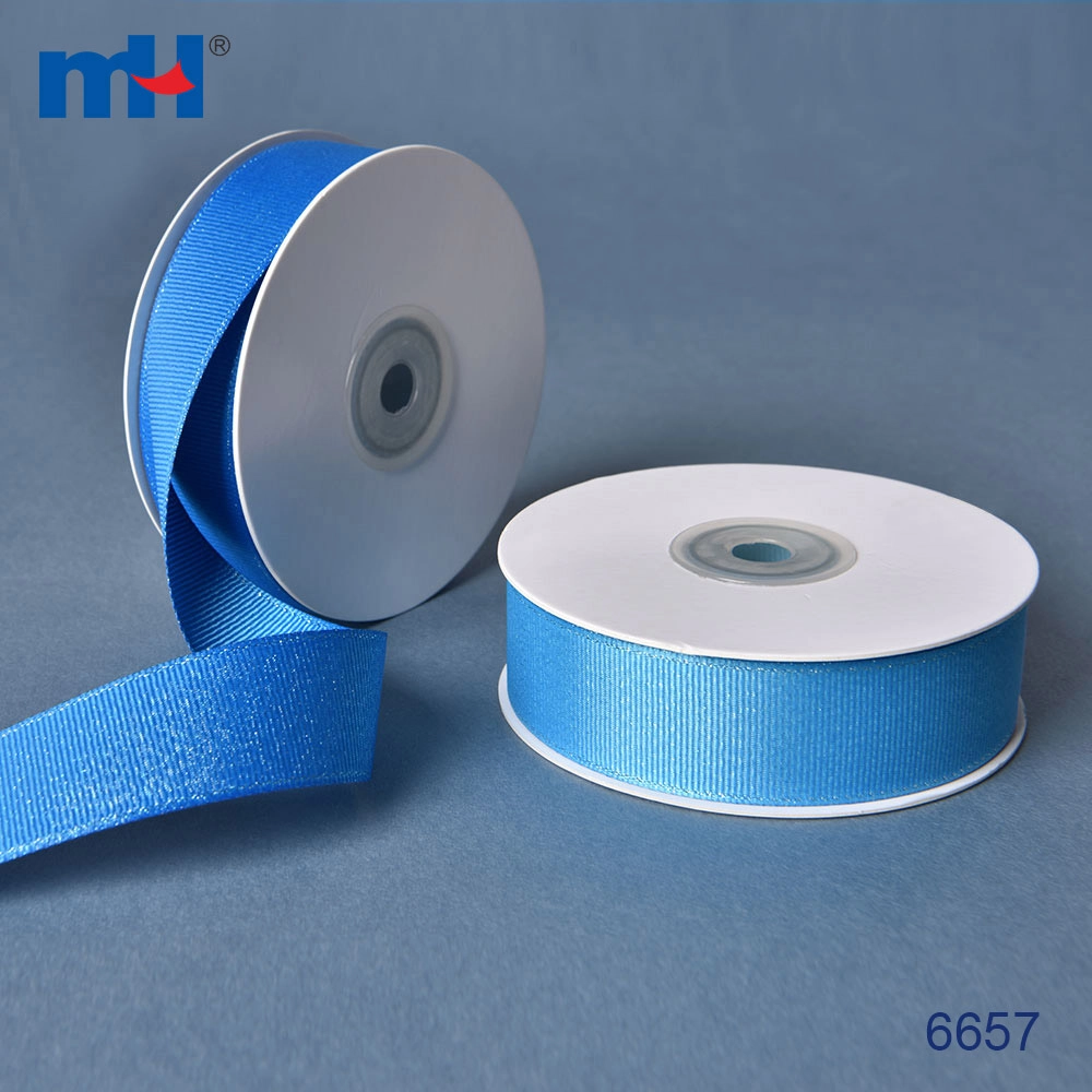 Silver Purl Grosgrain Ribbon