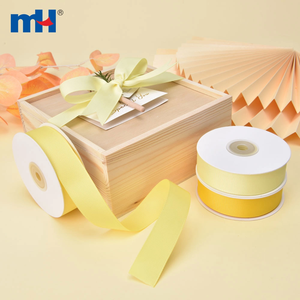 Polyester Grosgrain Yellow Ribbon