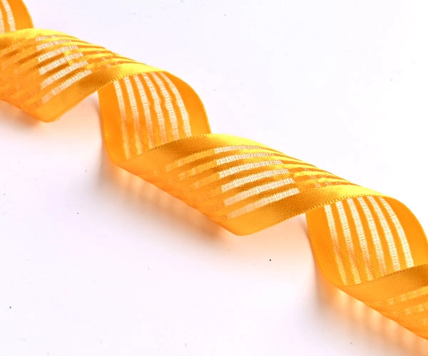 Striped Mesh Fabric yellow