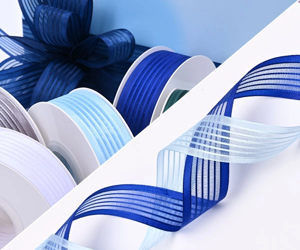 Wide Stripe Organza Ribbon
