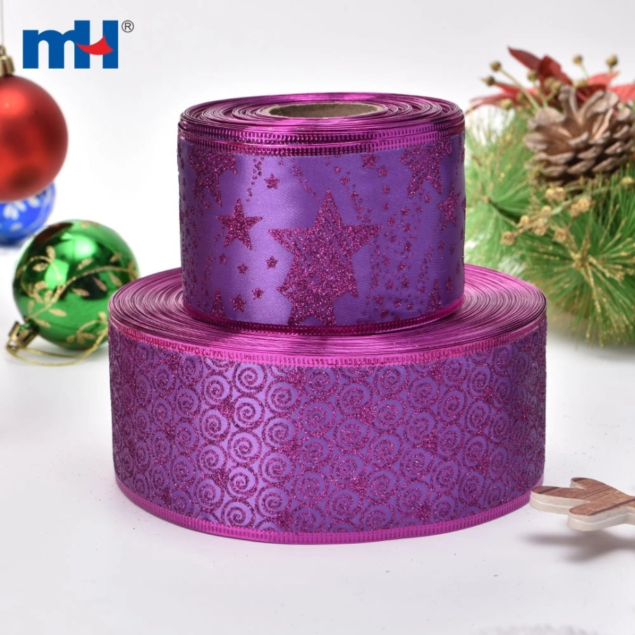 Glitter Satin Wired Edge