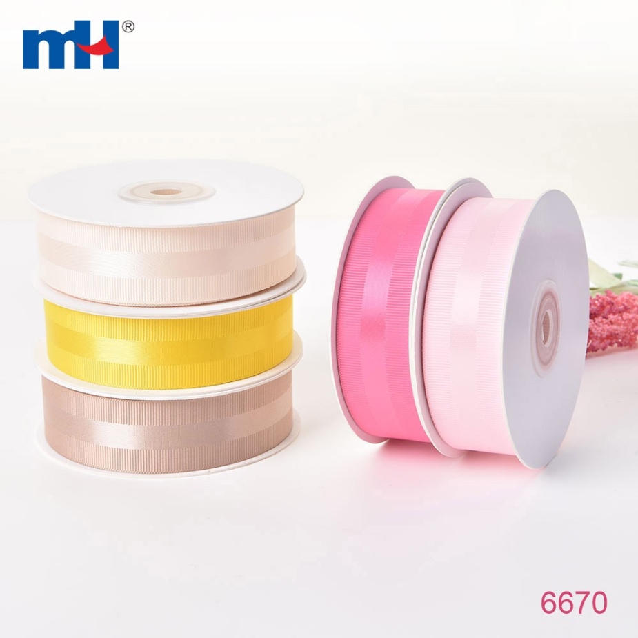 Grossgrain Edge Satin Ribbon