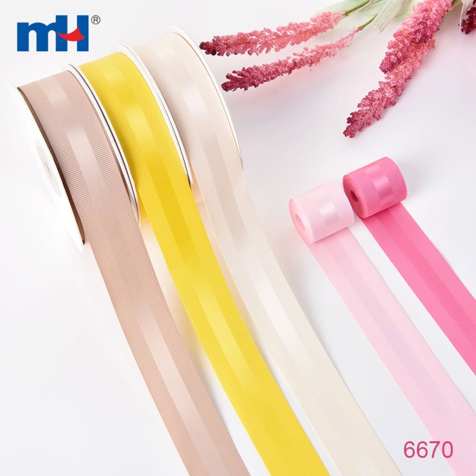 Grossgrain Edge Satin Ribbon