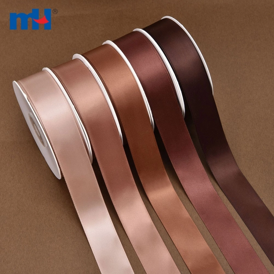 Polyester Double Face Satin Brown Matt Ribbon