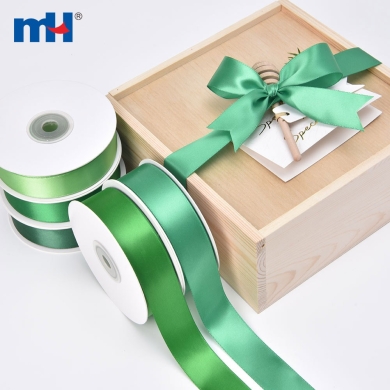 Polyester Double Face Satin Green Matt Ribbon