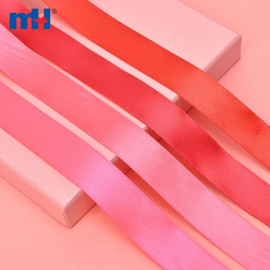 Polyester Double Face Satin Red Shine Ribbon