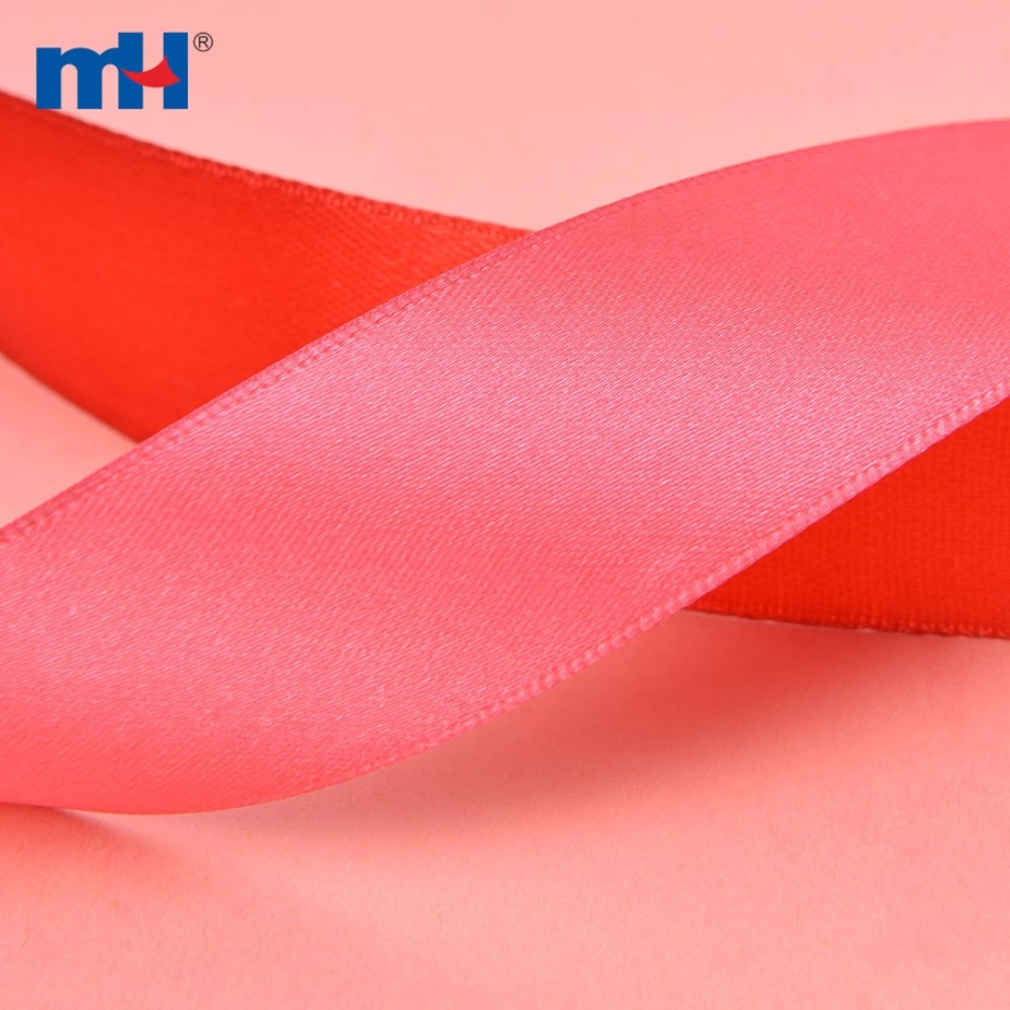 Polyester Double Face Satin Red Shine Ribbon