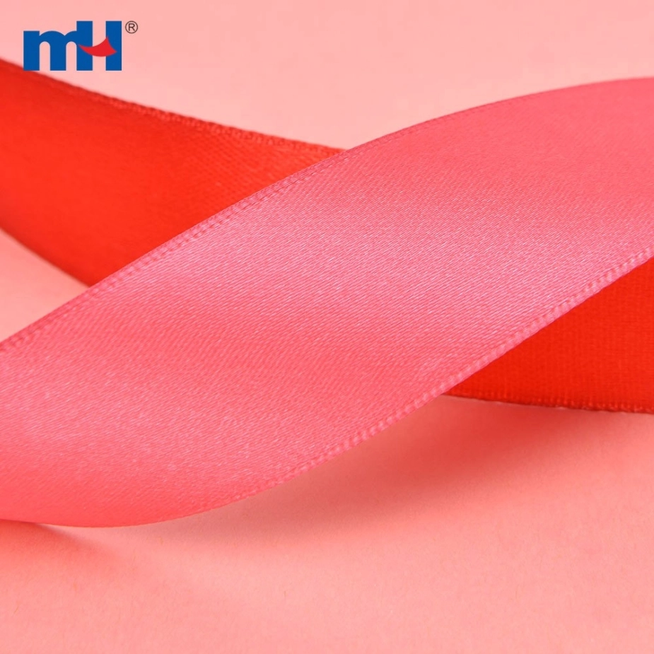 Polyester Double Face Satin Red Shine Ribbon