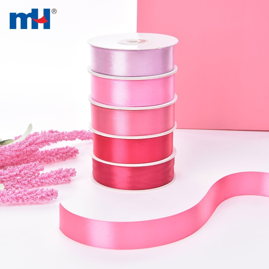 Polyester Double Face Satin Red Shine Ribbon