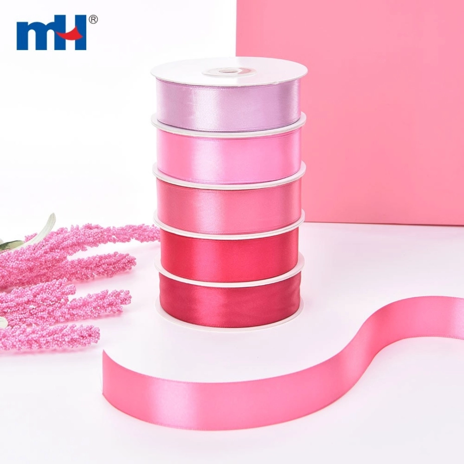 Polyester Double Face Satin Red Shine Ribbon