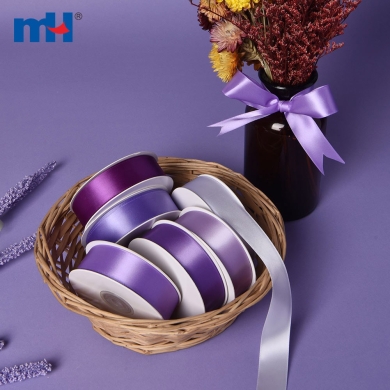 Polyester Double Face Satin Violet Matt Ribbon