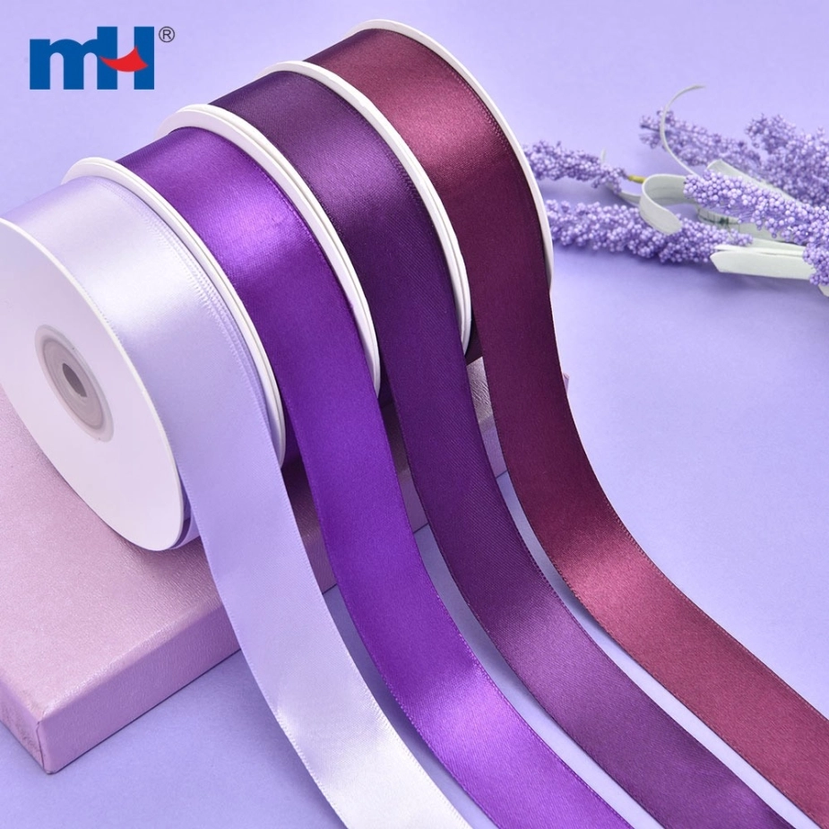 Polyester Double Face Satin Violet Shine Ribbon