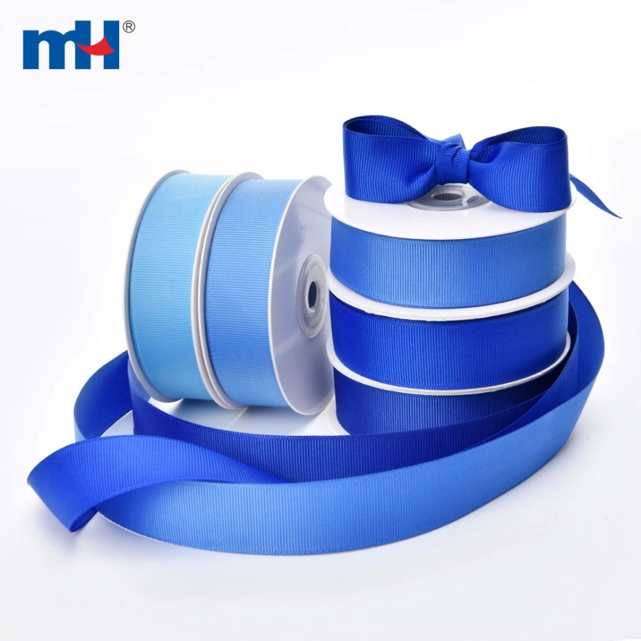 Polyester Grosgrain Blue Ribbon