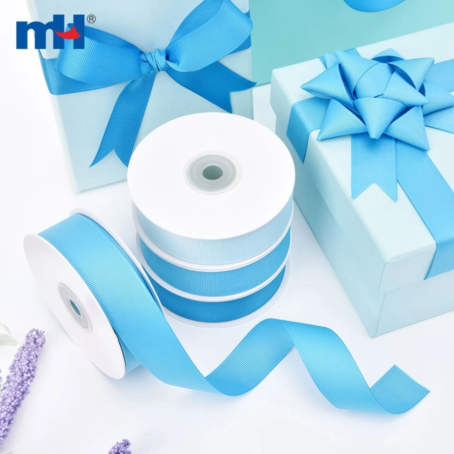 Polyester Grosgrain Blue Ribbon