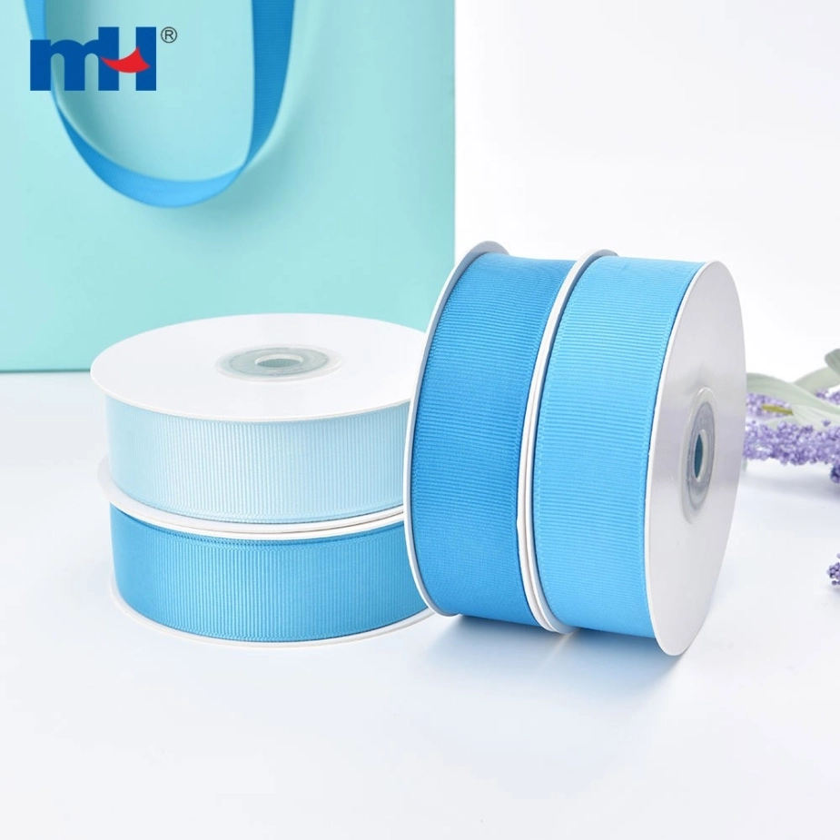 Polyester Grosgrain Blue Ribbon