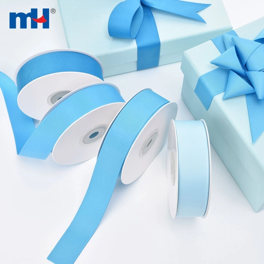 Polyester Grosgrain Blue Ribbon