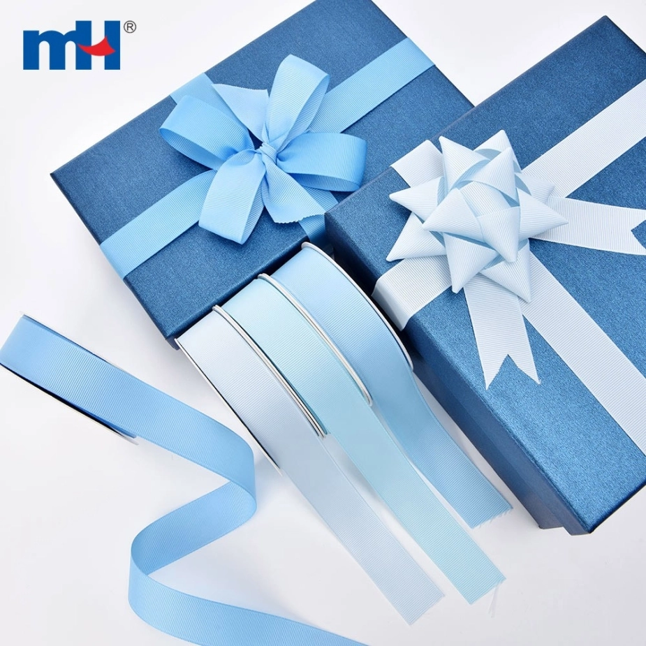 Polyester Grosgrain Blue Ribbon