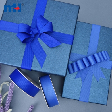 Polyester Grosgrain Blue Ribbon