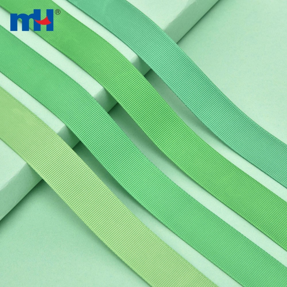 Polyester Grosgrain Green Ribbon