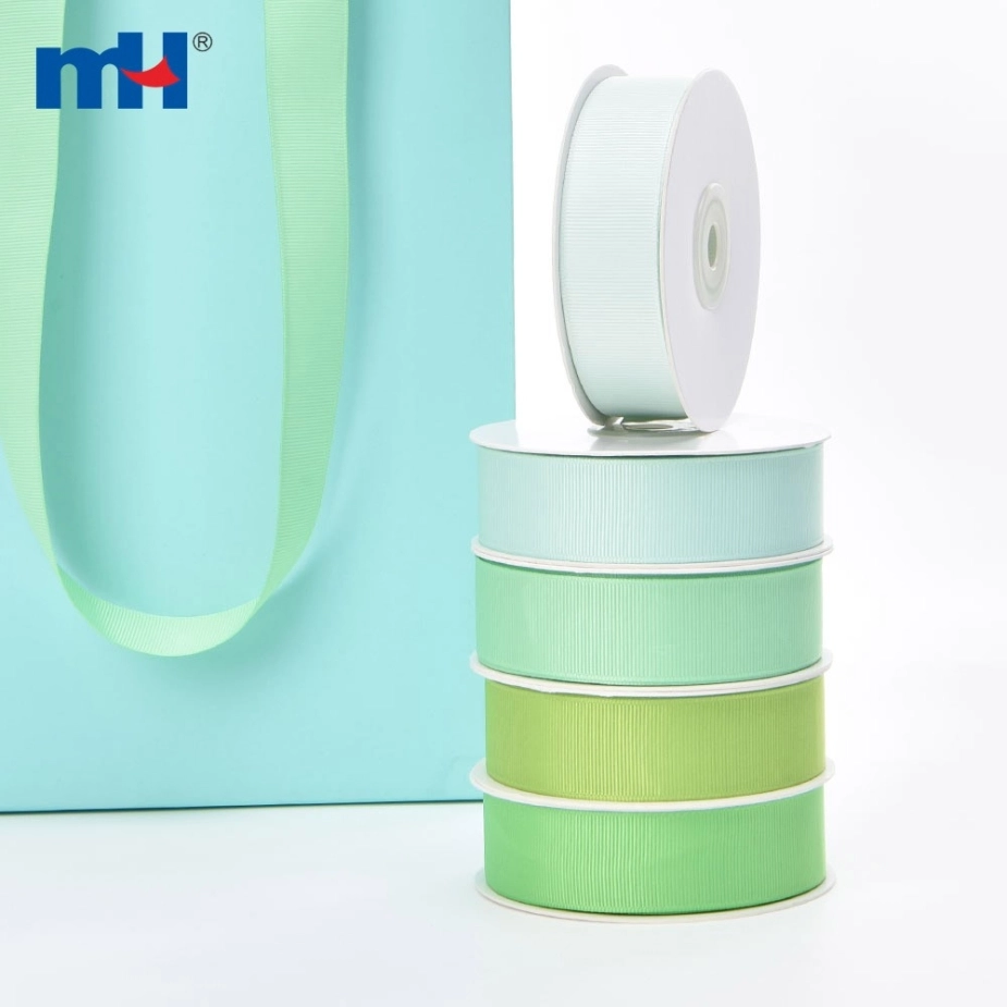Polyester Grosgrain Green Ribbon