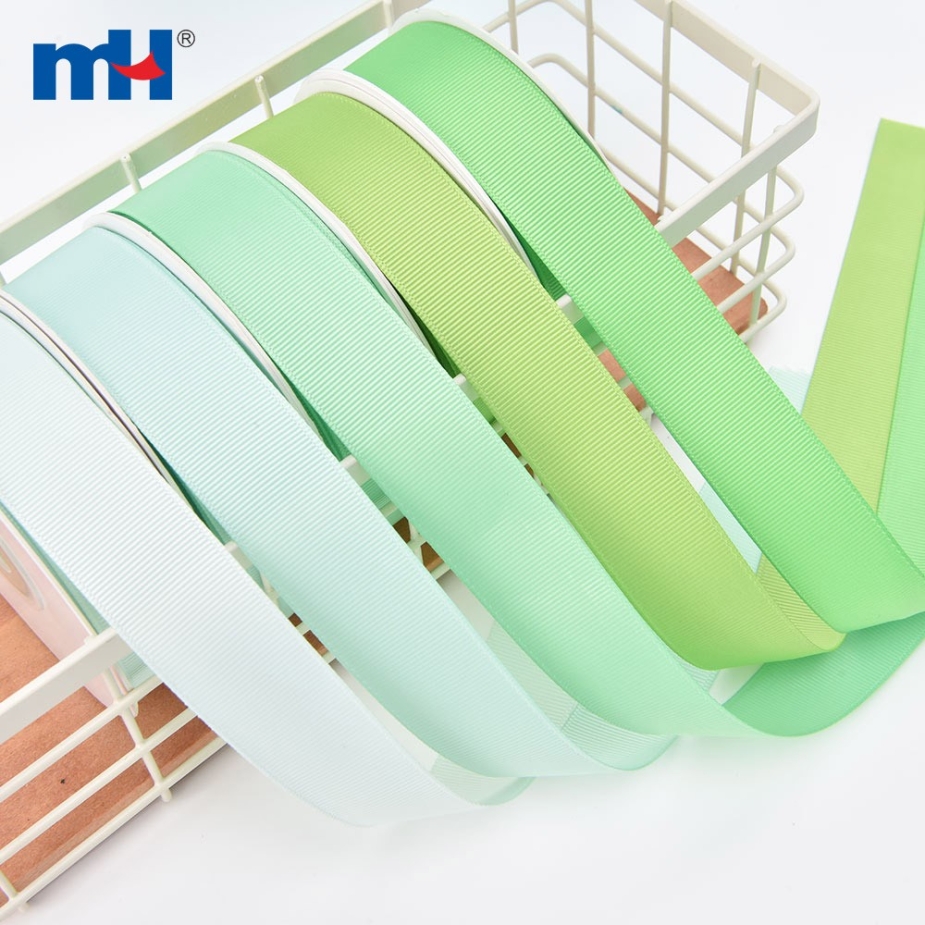 Polyester Grosgrain Green Ribbon