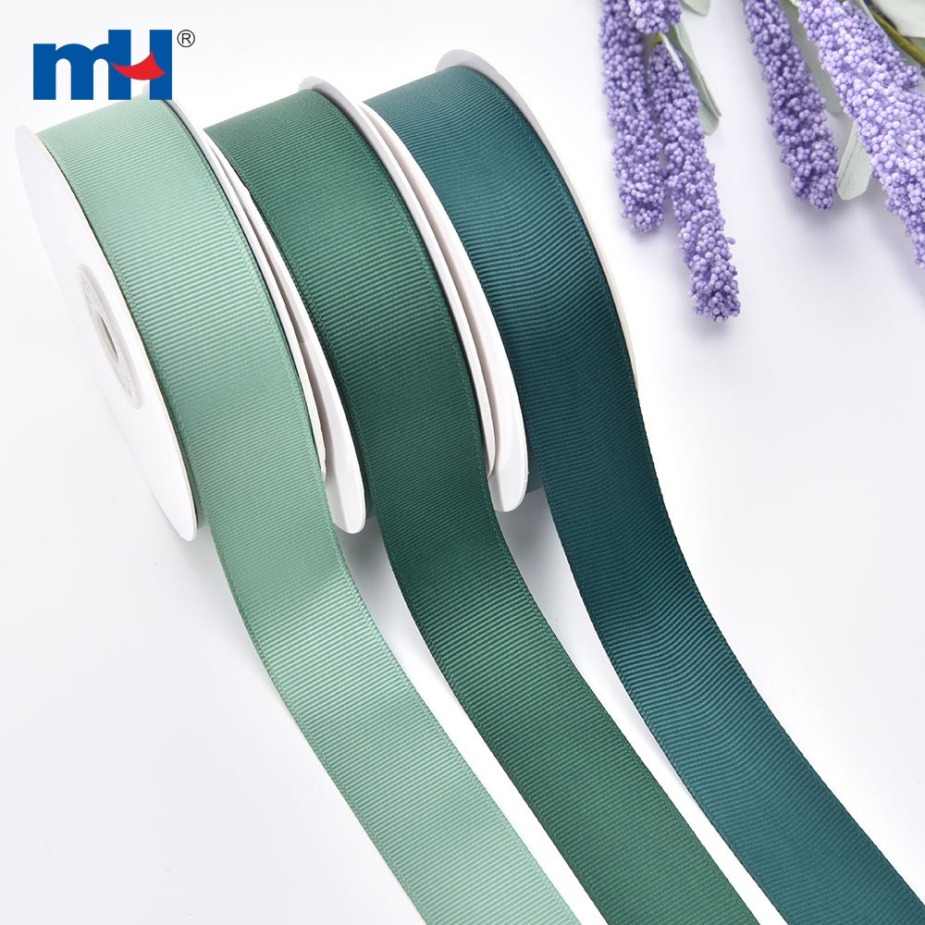 Polyester Grosgrain Green Ribbon