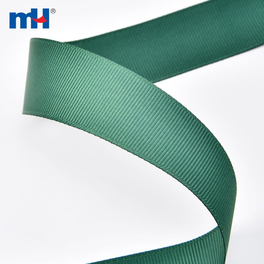 Polyester Grosgrain Green Ribbon