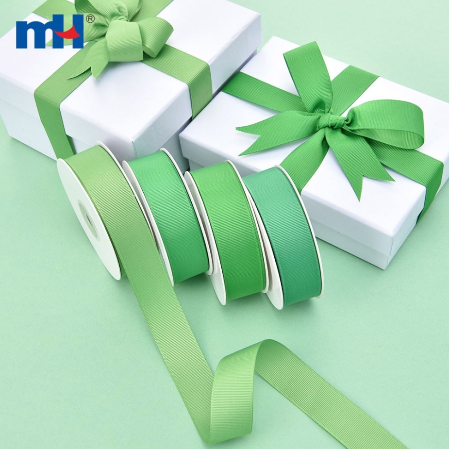 Polyester Grosgrain Green Ribbon