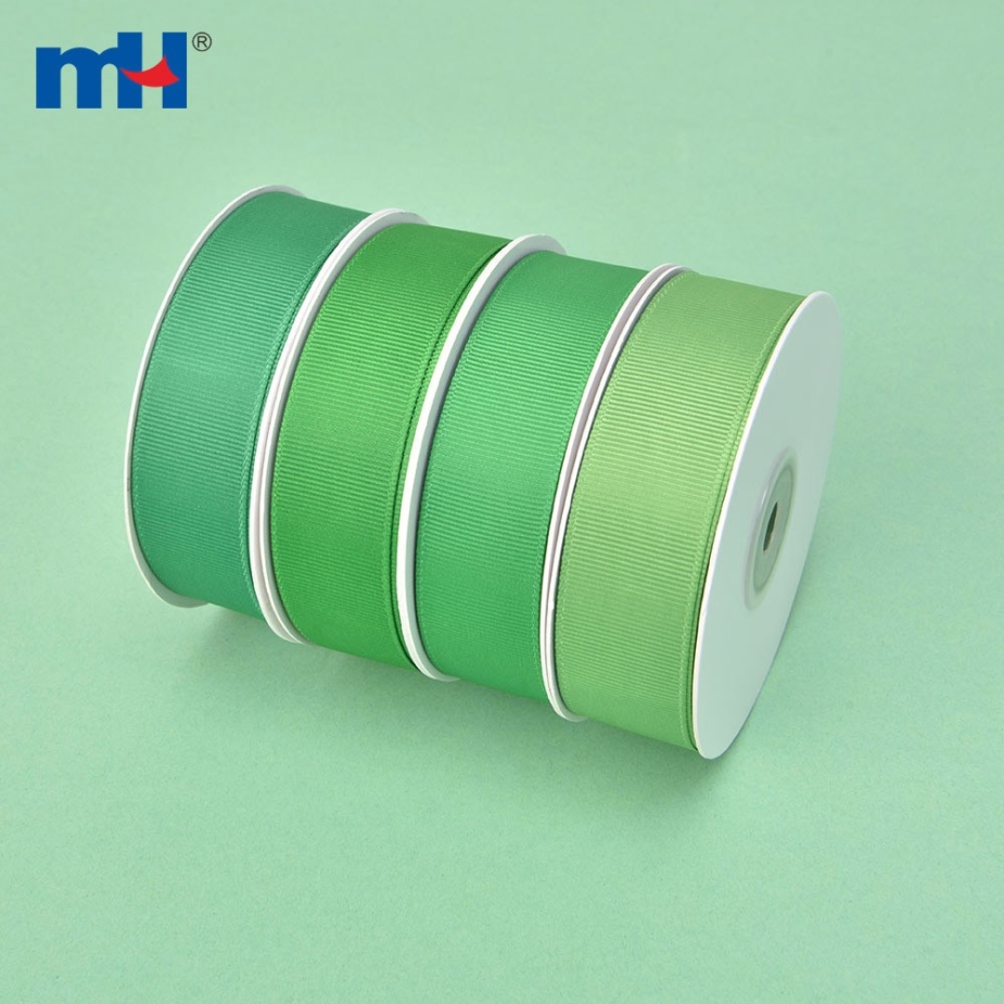 Polyester Grosgrain Green Ribbon