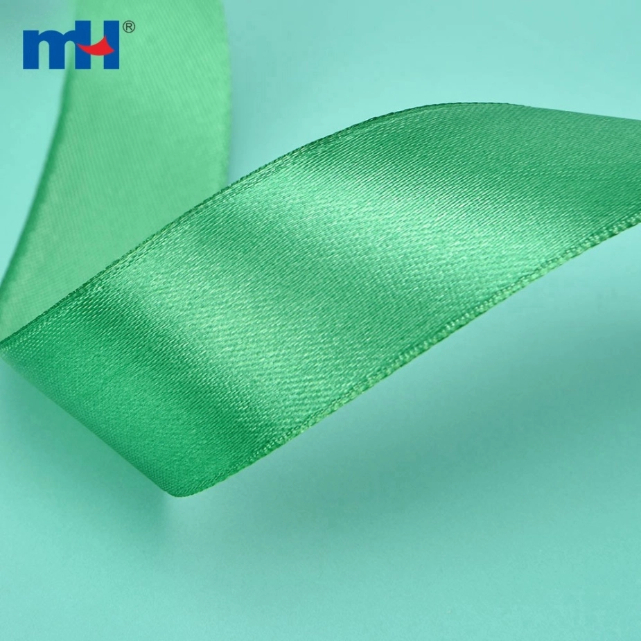 Polyester Single Face Satin Green Shine Ribbon