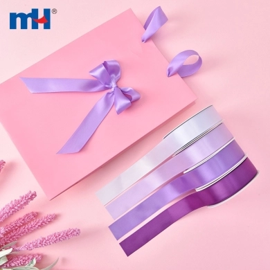 Polyester Single Face Satin Violet Matt Ribbon