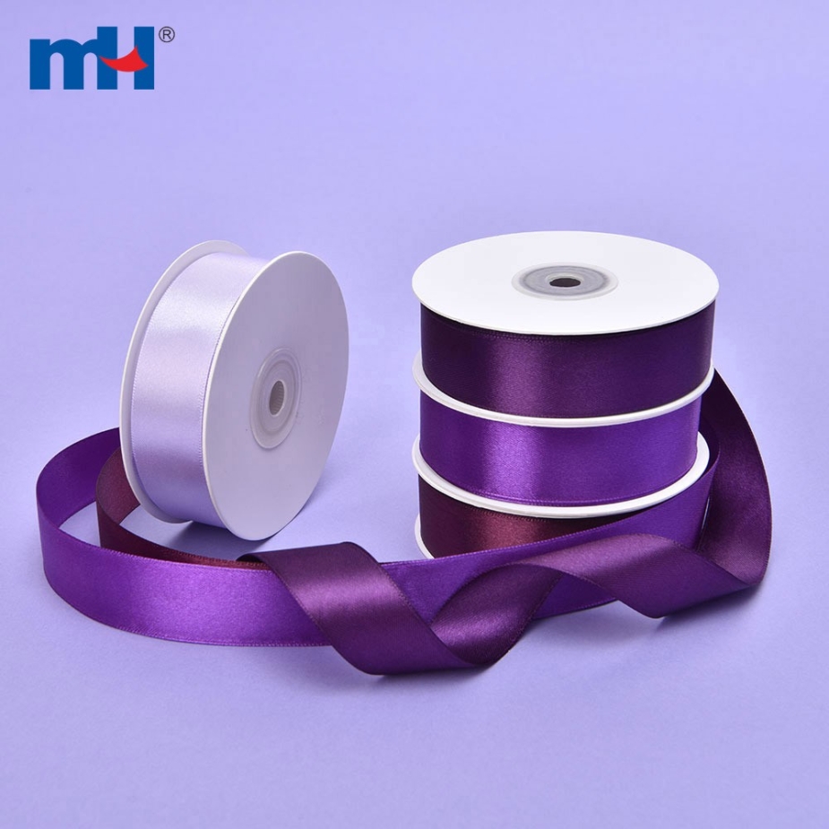 Polyester Single Face Satin Violet Shine Ribbon