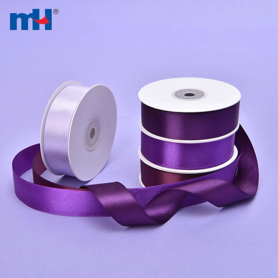 Polyester Single Face Satin Violet Shine Ribbon