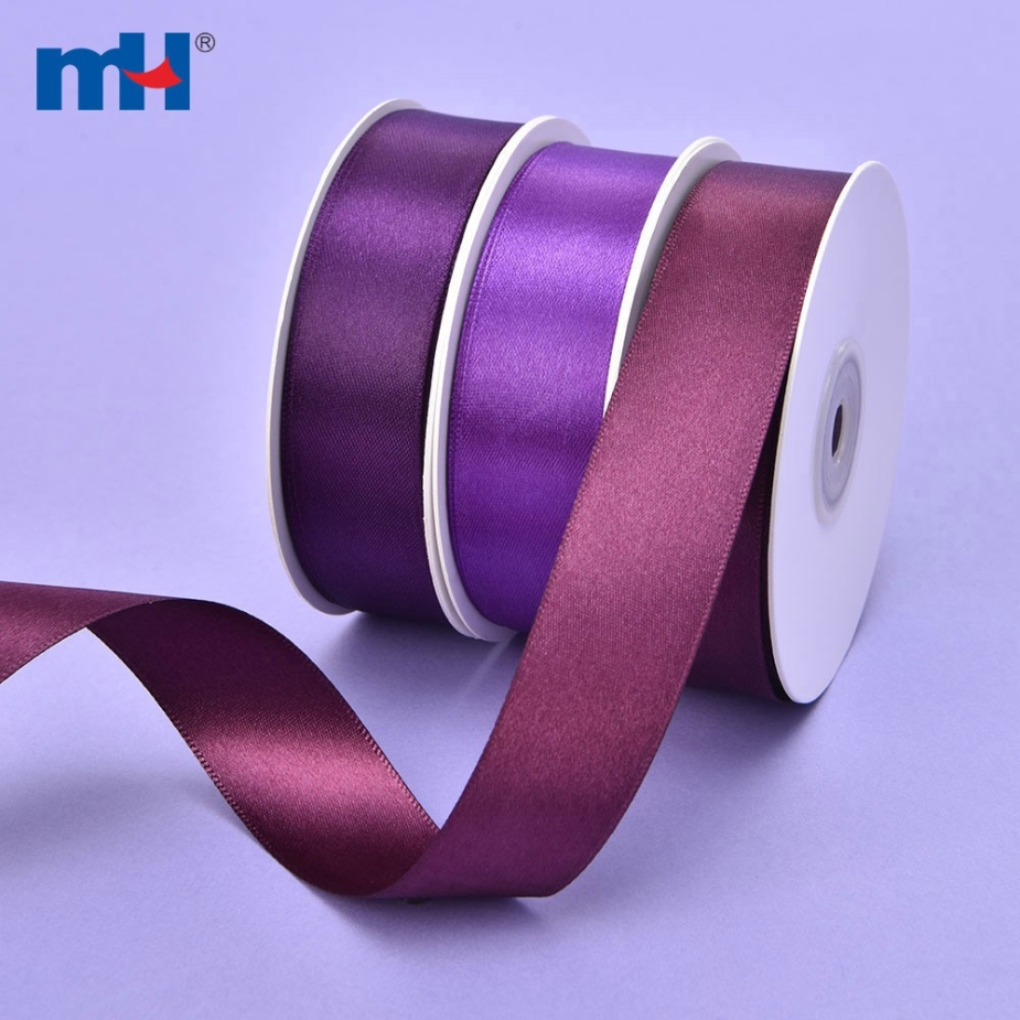 Polyester Single Face Satin Violet Shine Ribbon