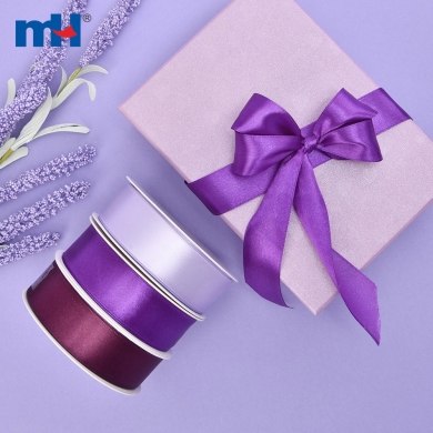 Polyester Single Face Satin Violet Shine Ribbon