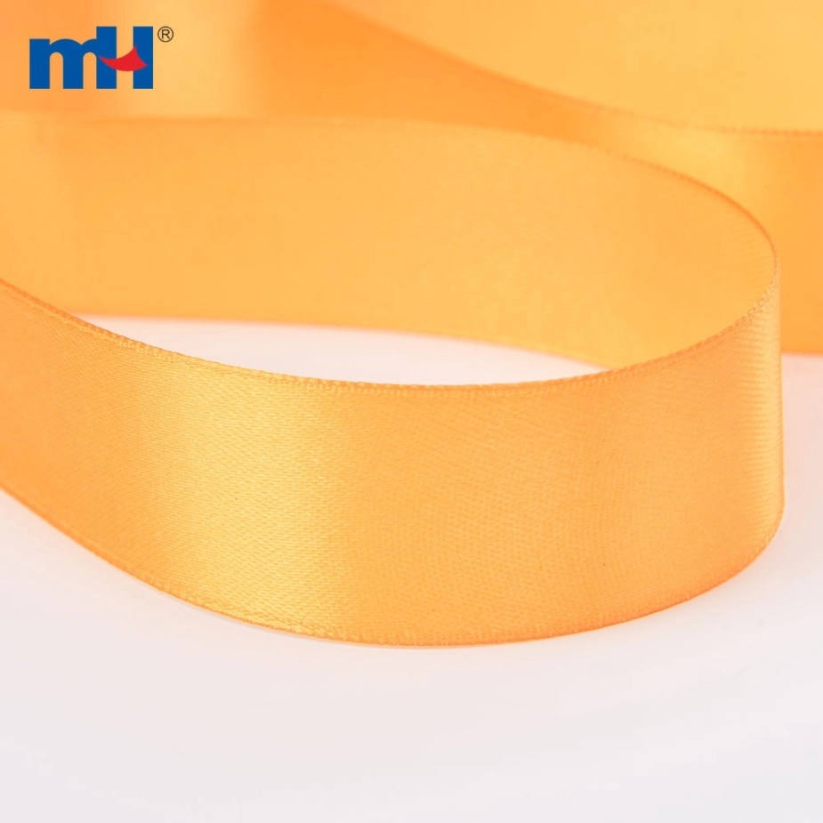 Polyester Single Face Satin Yellow Shine Ribbon