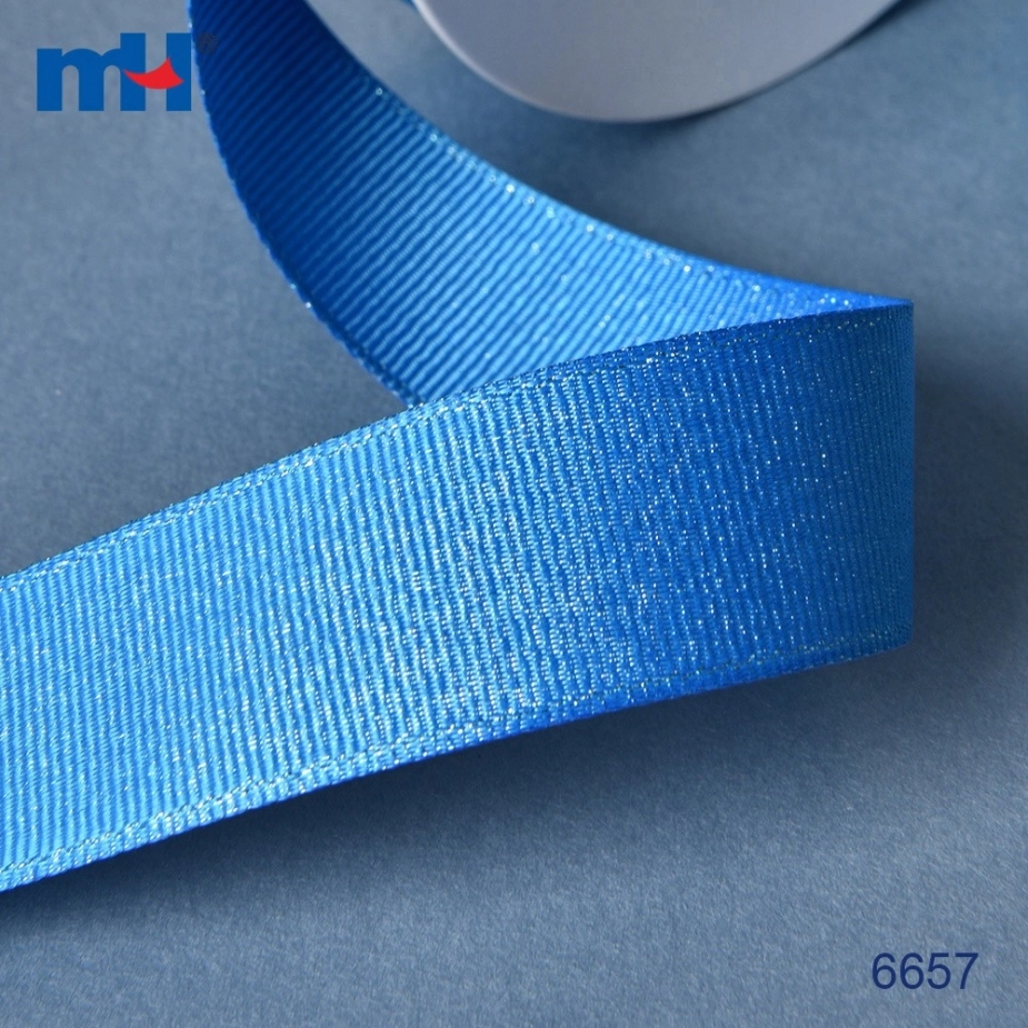 Silver Purl Grosgrain Ribbon
