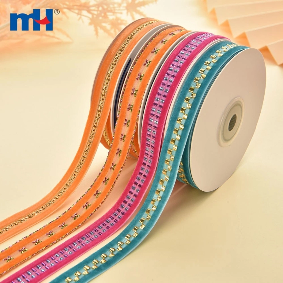 Velvet Ribbon with Sequins
