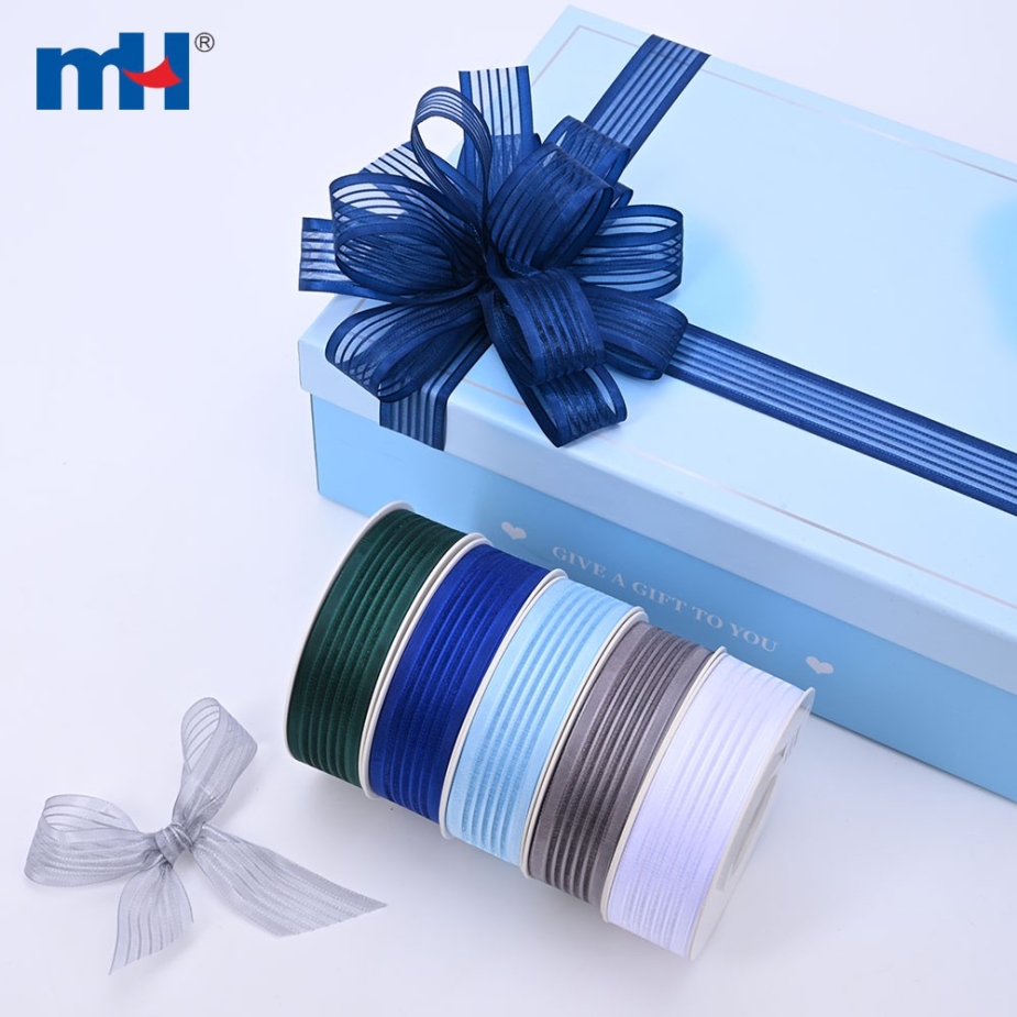 Striped Organza Ribbon