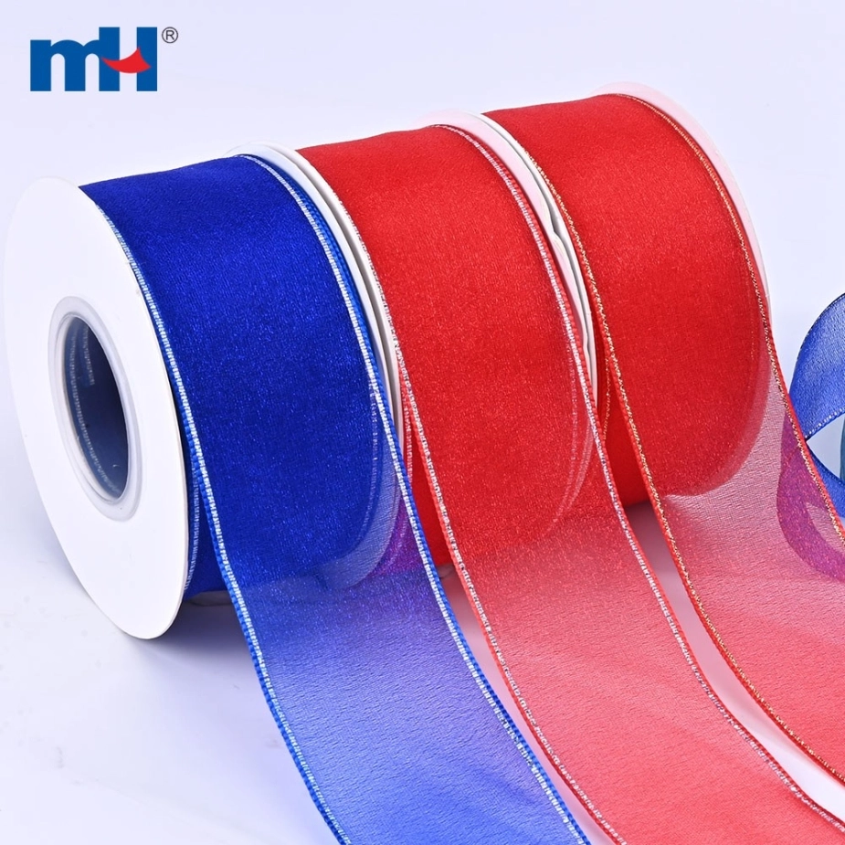 Organza Ribbon with Metallic Edge