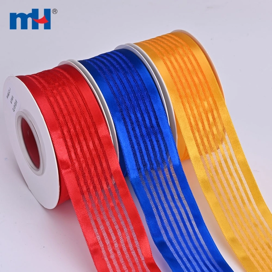Striped Mesh Ribbon