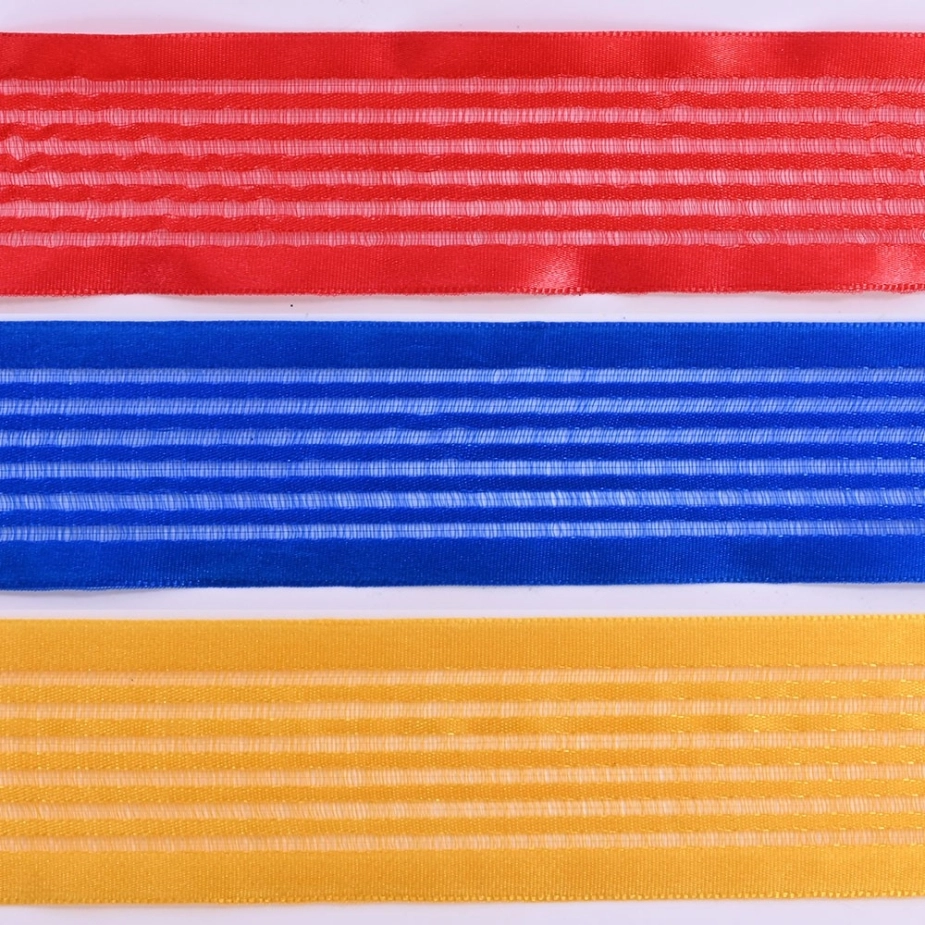 Striped Mesh Ribbon
