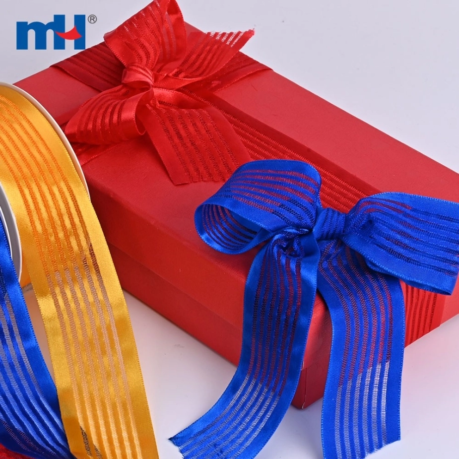 Striped Mesh Ribbon