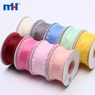 38mm Double Ruffle Edge Satin Ribbon