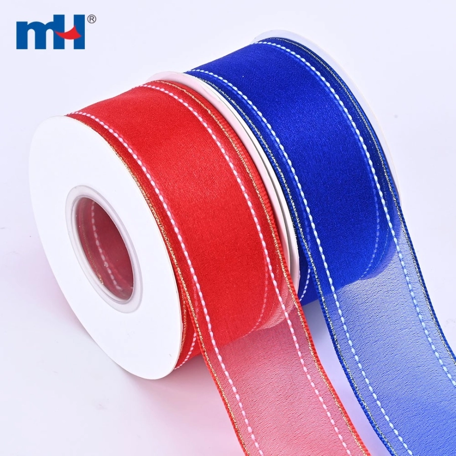Saddle Stitched Organza Ribbon