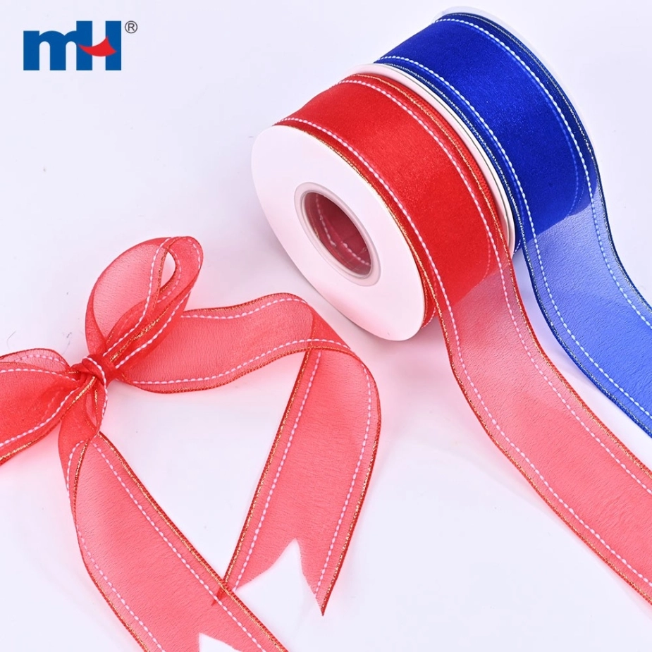 Saddle Stitched Organza Ribbon
