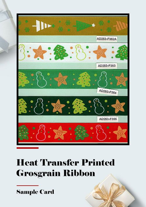 Heat Transfer Printed Grosgrain Ribbon 5